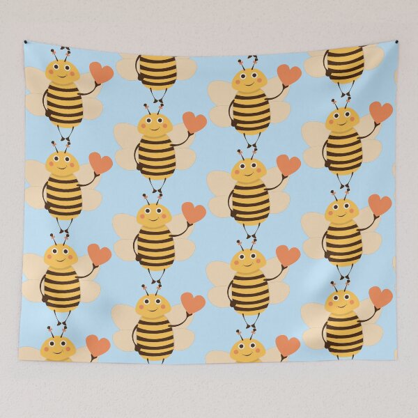 Item preview, Cute Standing Bee Holding a Heart designed and sold by rymarenko.