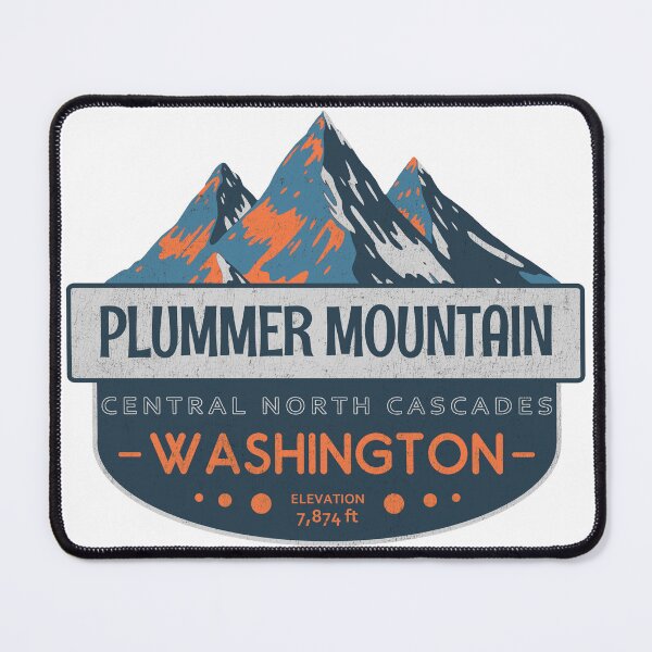 Item preview, Plummer Mountain, Central North Cascades, Washington, Mountain Badge designed and sold by Wanderful-roads.