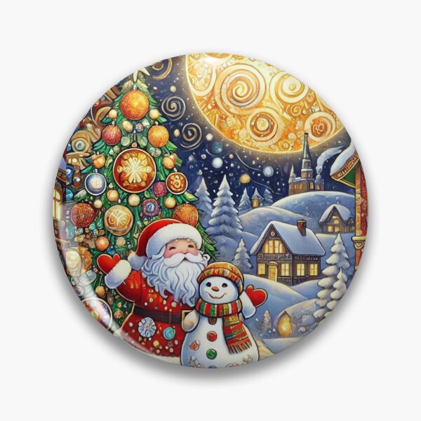 Item preview, Merry Christmas Festive - Klimt Folk Art Scene designed and sold by Yves Artico.