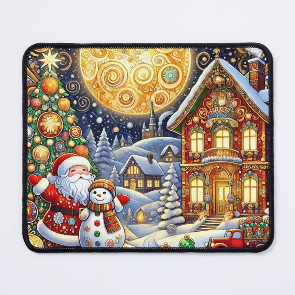 Item preview, Merry Christmas Festive - Klimt Folk Art Scene designed and sold by Yves Artico.