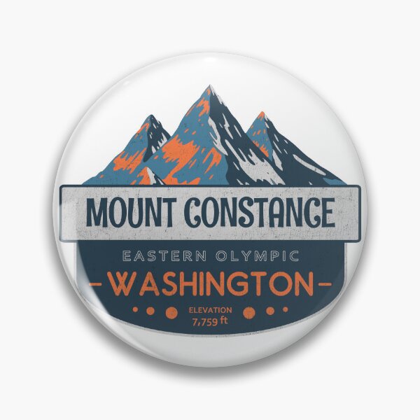 Item preview, Mount Constance, Eastern Olympic Mountains, Washington, Mountain Badge designed and sold by Wanderful-roads.