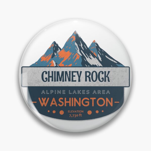 Item preview, Chimney Rock, Alpine Lakes Area, Washington, Mountain Badge designed and sold by Wanderful-roads.