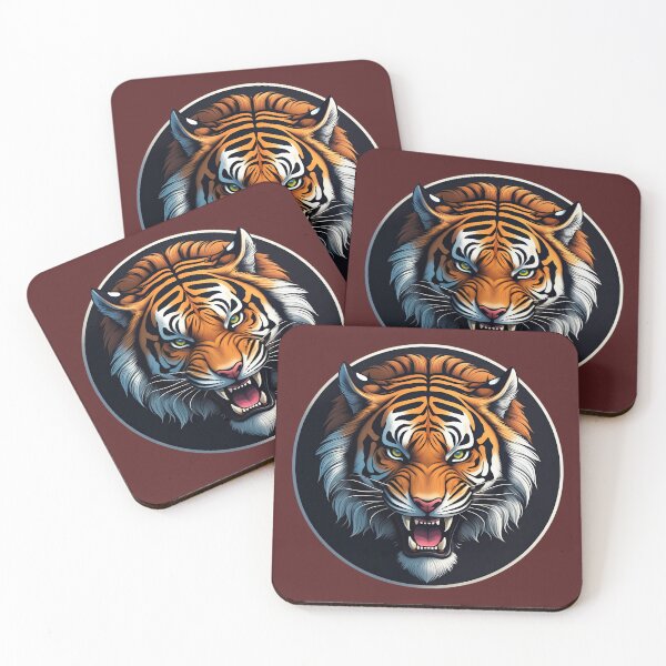 Item preview, Fierce Roaring Tiger Head Illustration designed and sold by PrintBreeze.