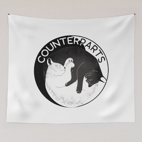 Item preview, Counterparts Cats Yin Yang Design | Opposite Feline Harmony Art designed and sold by ArtsyExplorer.