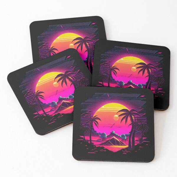 Item preview, Synthwave Sunrise over the Mountains designed and sold by LukeAiWalker.