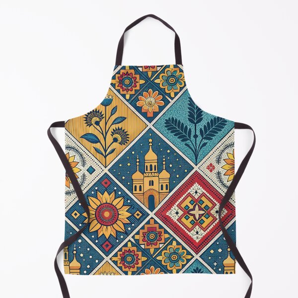 Item preview, Vibrant Folk Art Mosaic Pattern with Floral and Architectural Motifs. designed and sold by RGShirtWorks.