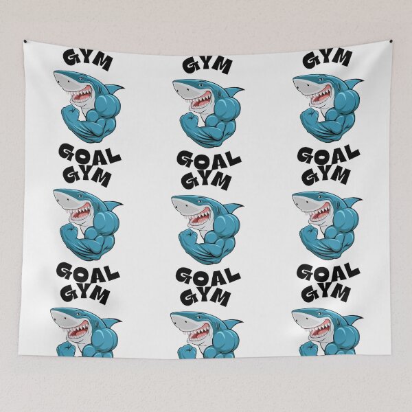 Item preview, Shark Gym/workout goal sticker  designed and sold by Avacado-shop.