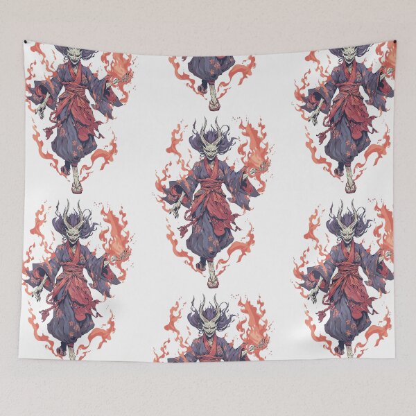 Item preview, Japanese Hannya - Fire Demon in Kimono designed and sold by bapupa.