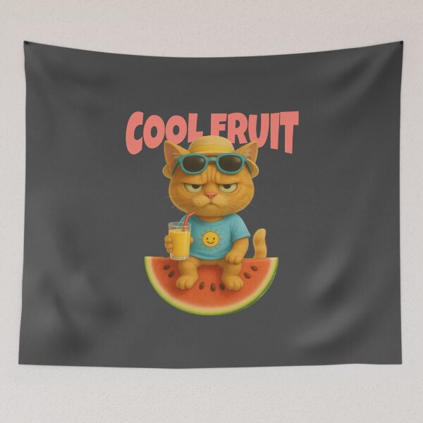 Item preview, Grumpy Cat on Watermelon – Cool Fruit Summer Vibes designed and sold by iamwonderkitty.