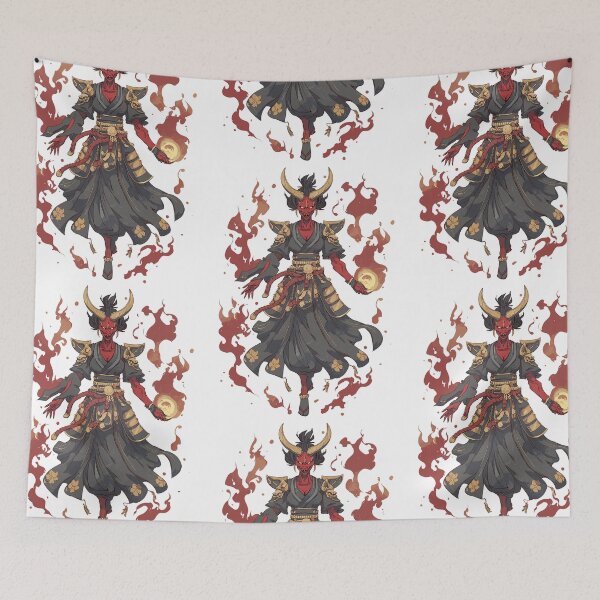 Item preview, Japanese Hannya - Crimson Oni Warrior designed and sold by bapupa.