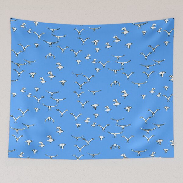 Item preview, Seagulls Blue designed and sold by Sonya Gray.