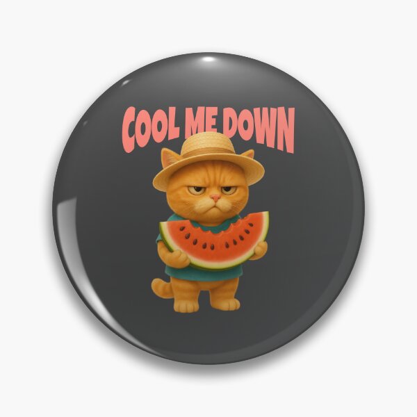 Item preview, Grumpy Cat with Watermelon – Cool Me Down Summer Mood designed and sold by iamwonderkitty.