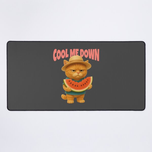 Item preview, Grumpy Cat with Watermelon – Cool Me Down Summer Mood designed and sold by iamwonderkitty.