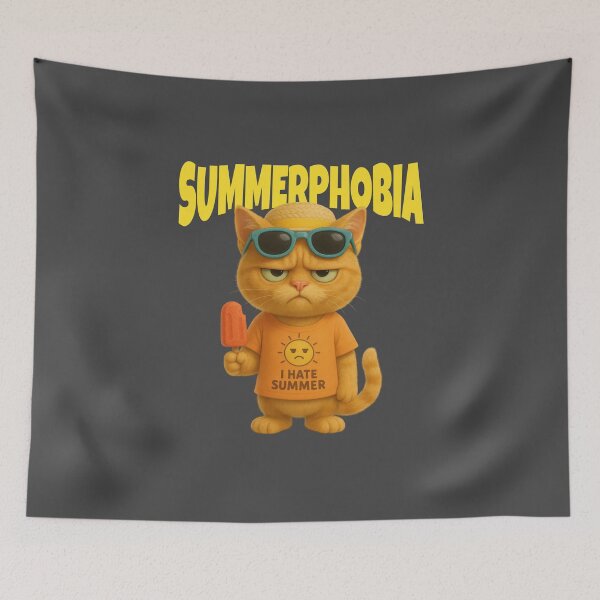 Item preview, Grumpy Cat in I Hate Summer Shirt – Summerphobia Vibes designed and sold by iamwonderkitty.