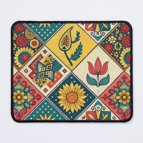 Item preview, Vibrant Ethnic Floral Patchwork Pattern. designed and sold by RGShirtWorks.
