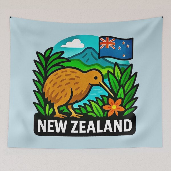 Item preview, New Zealand - Kiwi Bird National Symbol designed and sold by Myra365Art.