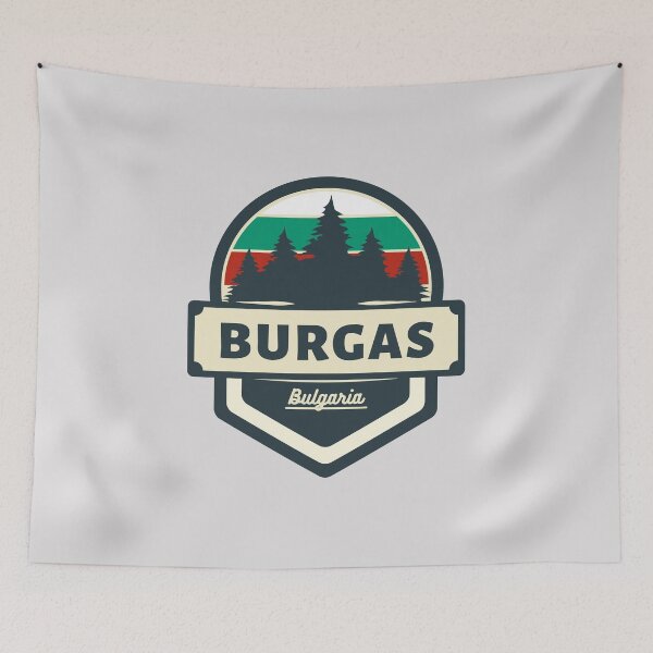 Item preview, Burgas Bulgaria Retro Vintage Badge designed and sold by World Designs.