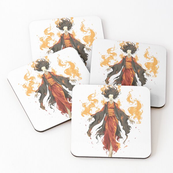 Item preview, Japanese Horror - Cursed Flame Maiden designed and sold by bapupa.