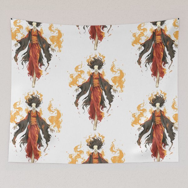 Item preview, Japanese Horror - Cursed Flame Maiden designed and sold by bapupa.