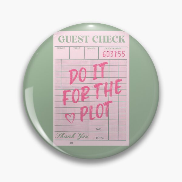 Item preview, Guest Check Green and Pink Do It For The Plot designed and sold by AestheticAnnette.