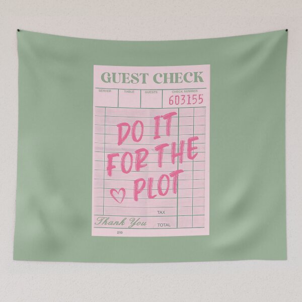 Item preview, Guest Check Green and Pink Do It For The Plot designed and sold by AestheticAnnette.
