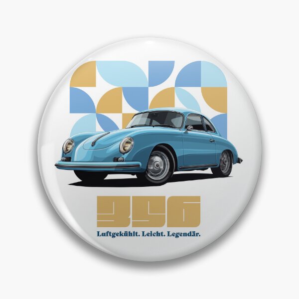 Item preview, 356 Light Blue Retro Coupe Vintage 50s Car Art designed and sold by Ride & Relive.