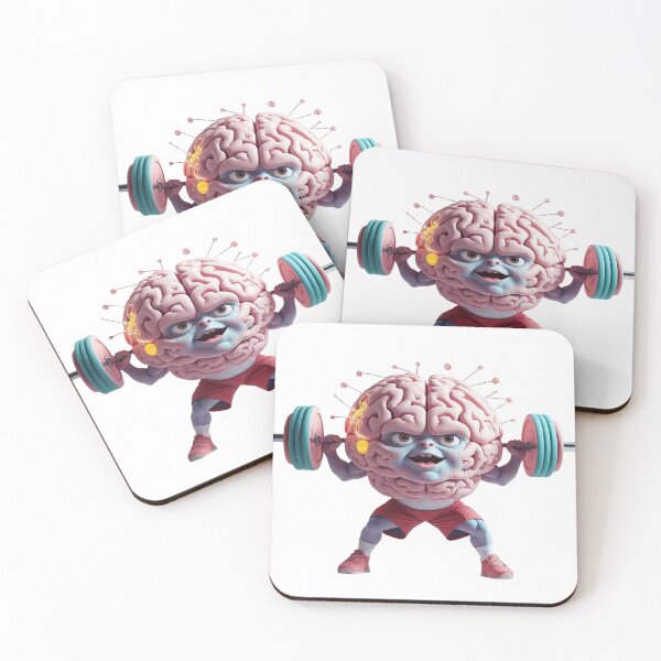 Item preview, Mind Gains – Cartoon Brain Fitness Illustration designed and sold by BestZoneStore.