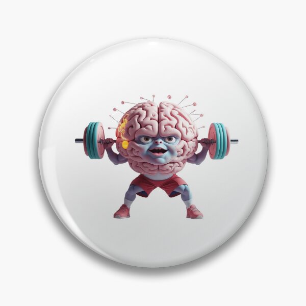 Item preview, Mind Gains – Cartoon Brain Fitness Illustration designed and sold by BestZoneStore.