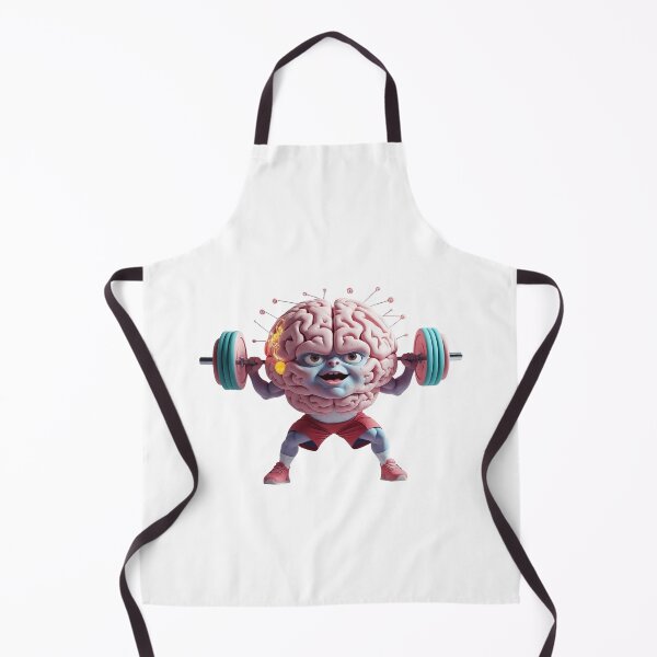 Item preview, Mind Gains – Cartoon Brain Fitness Illustration designed and sold by BestZoneStore.