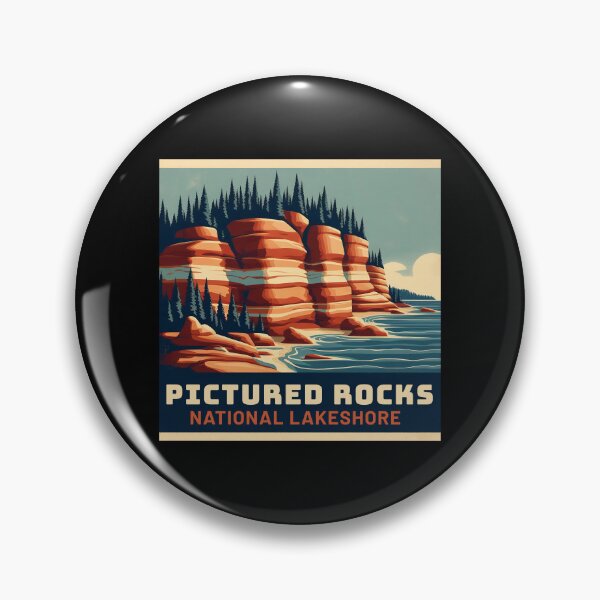 Item preview, Pictured Rocks National Lakeshore – Vintage Michigan Nature Design designed and sold by AlessaHelios.