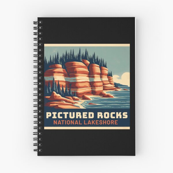 Item preview, Pictured Rocks National Lakeshore – Vintage Michigan Nature Design designed and sold by AlessaHelios.