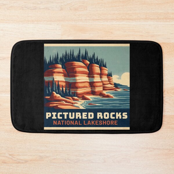 Item preview, Pictured Rocks National Lakeshore – Vintage Michigan Nature Design designed and sold by AlessaHelios.