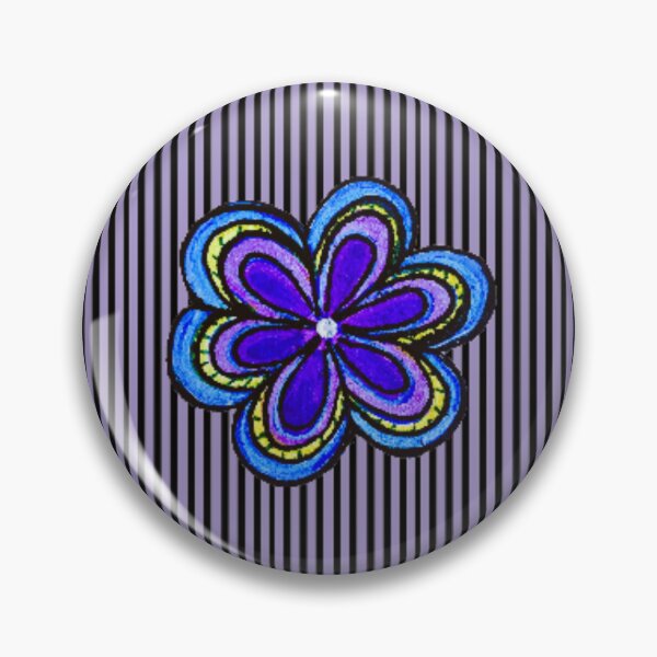 Item preview, Blue Hand Drawn Flower Pattern designed and sold by kel72.