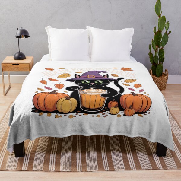 Item preview, Hocus Pocus Pumpkin & Focus – Black Cat Fall Design designed and sold by ArtByYunus.