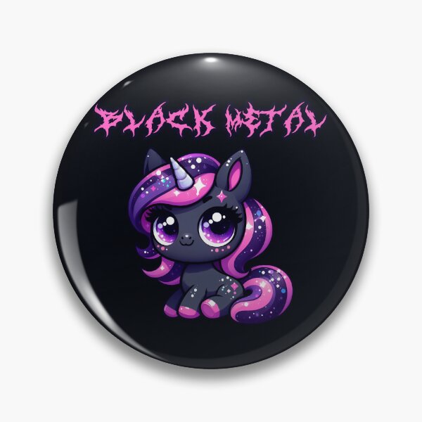 Item preview, Black metal Pony Glitter Unicorn designed and sold by AngelinaBezm.