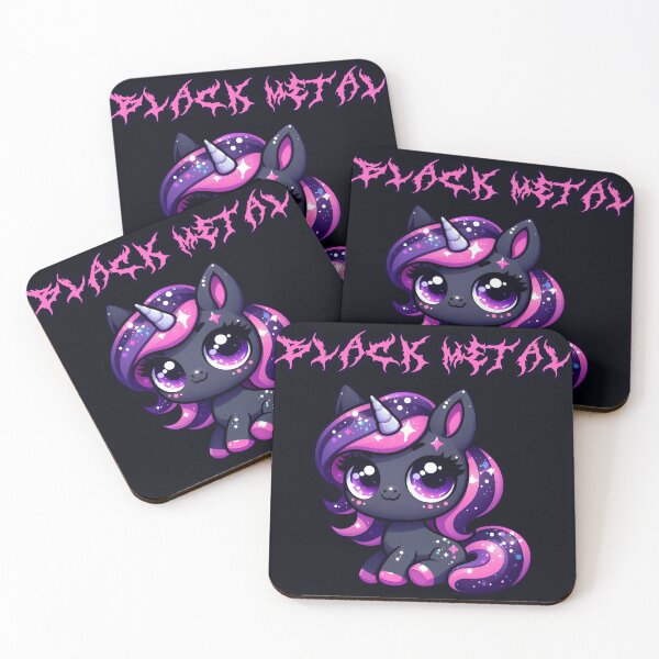 Artikelvorschau, Schwarzes Metall Pony Glitzer Einhorn entworfen und verkauft von AngelinaBezm.