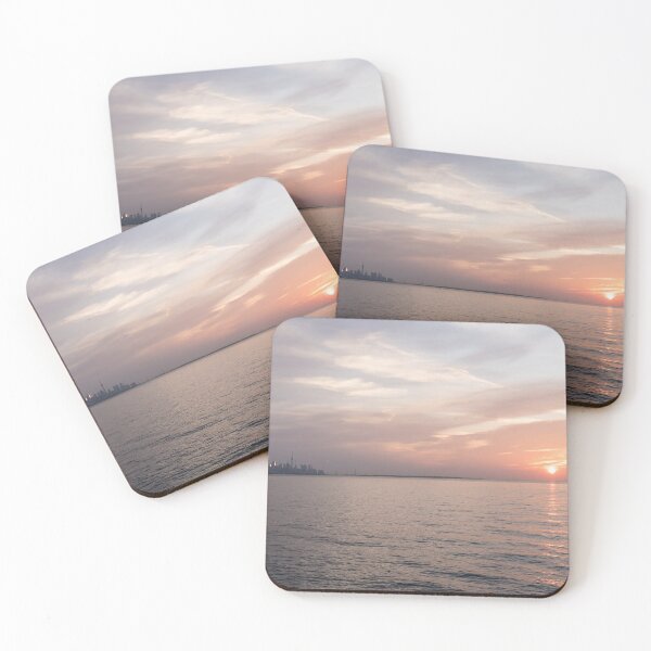 Item preview, Vast Lake View with Toronto Skyline at Sunrise designed and sold by Georgia Mizuleva.