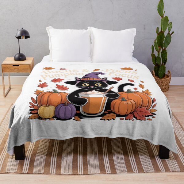 Item preview, Hocus Pocus Pumpkin & Focus – Black Cat Fall Design designed and sold by ArtByYunus.