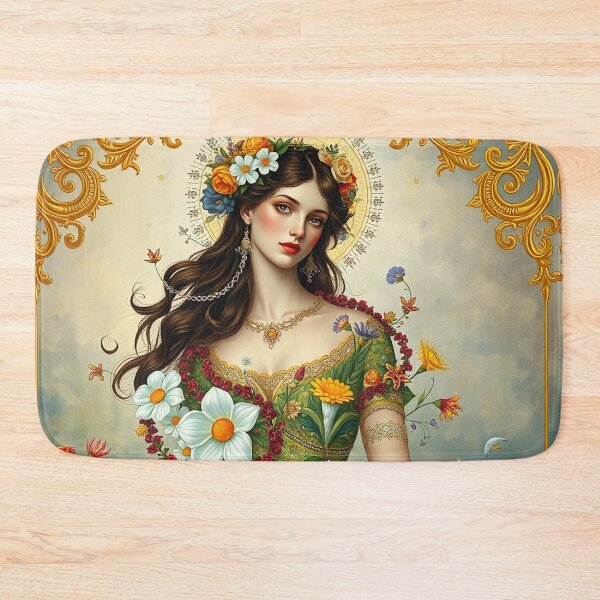 Item preview, A Flora with gold halo designed and sold by MarilynBaldey7.