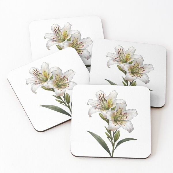 Item preview, White Peruvian Lily (Alstroemeria) designed and sold by HOMETOWN86.
