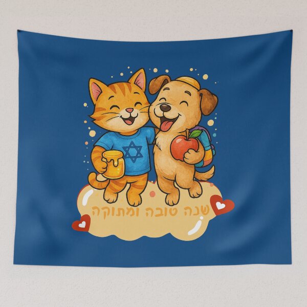 Item preview, Rosh Hashanah Cat and Dog designed and sold by OMdesign10.