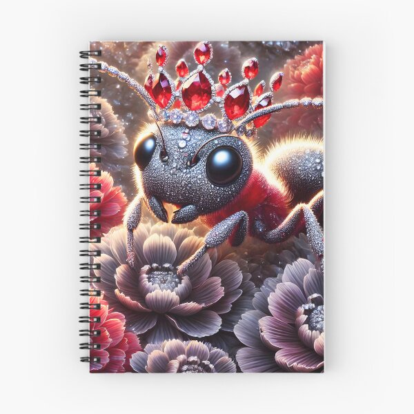 Item preview, Silverine Ant Queen – Bejeweled Majesty with Ruby Crown designed and sold by EmeraldeaArt.