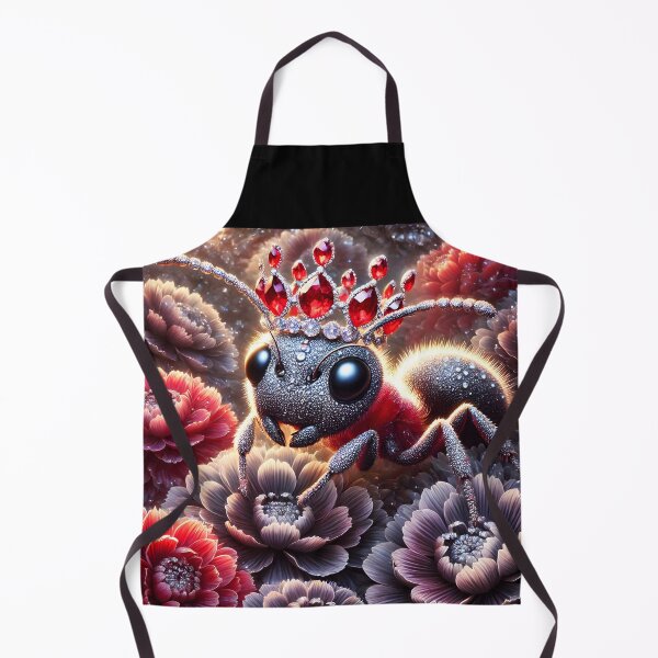 Item preview, Silverine Ant Queen – Bejeweled Majesty with Ruby Crown designed and sold by EmeraldeaArt.
