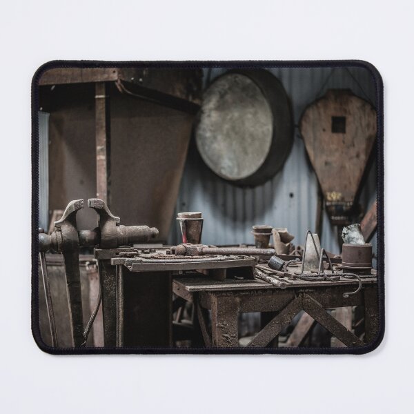 Item preview, 1900s Blacksmith’s Vice - Zeehan Tasmania Industrial Relic - Rustic Workshop Photography - Vintage Tool Art designed and sold by taspaul.