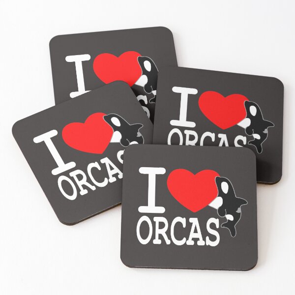 Item preview, I Heart Orcas (white letters red heart) designed and sold by Killa Clothes.