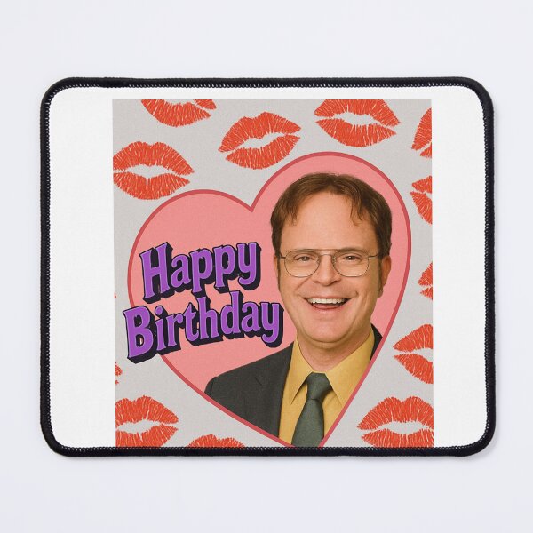 Item preview, Kiss Heart Birthday Funny prank meme gift weird Dwight Schrute designed and sold by CheeseBlueprint.