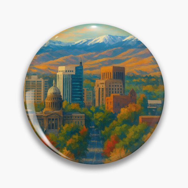 Item preview, Autumn Skyline of Boise, Idaho designed and sold by Aryabek.