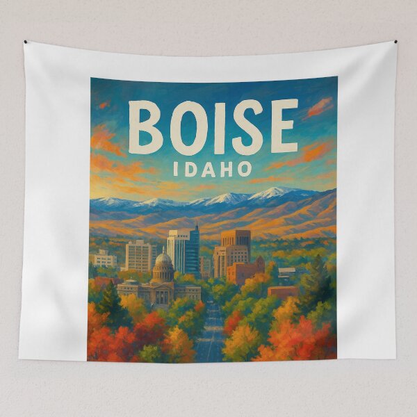 Item preview, Autumn Skyline of Boise, Idaho designed and sold by Aryabek.
