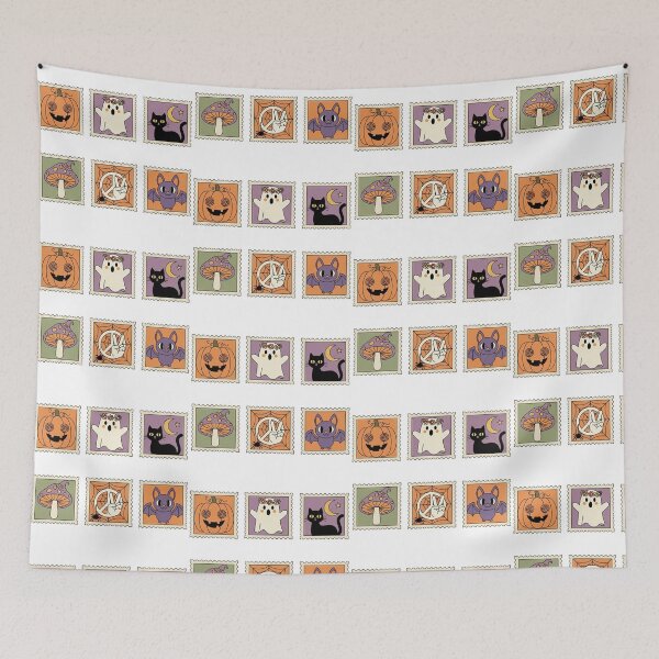 Item preview, Halloween Stamp | Vintage and Spookily Stylish Seasonal Graphic designed and sold by Tw1nsAIArt.