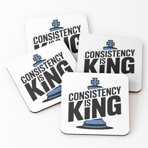 Item preview, Consistency Is King – Chess Piece Motivational Design designed and sold by ArtByYunus.
